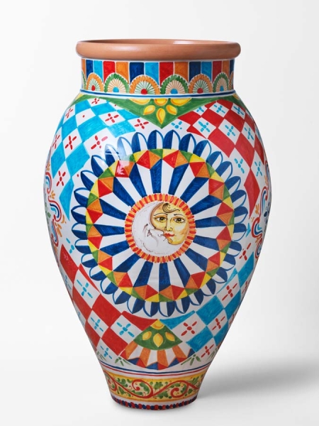 bunte Bodenvase